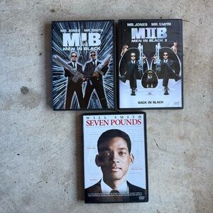 Will Smith DVD Set - Men in Black I, II & Seven Pounds